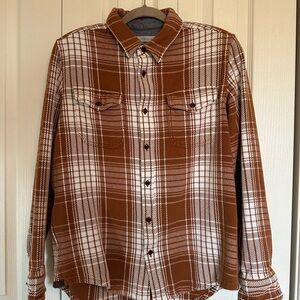 Outerknown Blanket Shirt Brown Plaid Men's Shirt